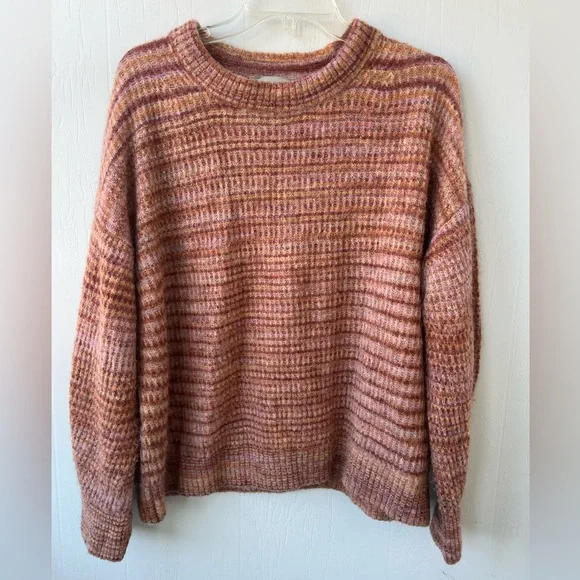 EVERLANE Cocoon Crew Neck Alpaca Sweater - Red Tonal (size XL) - Picture 3 of 13